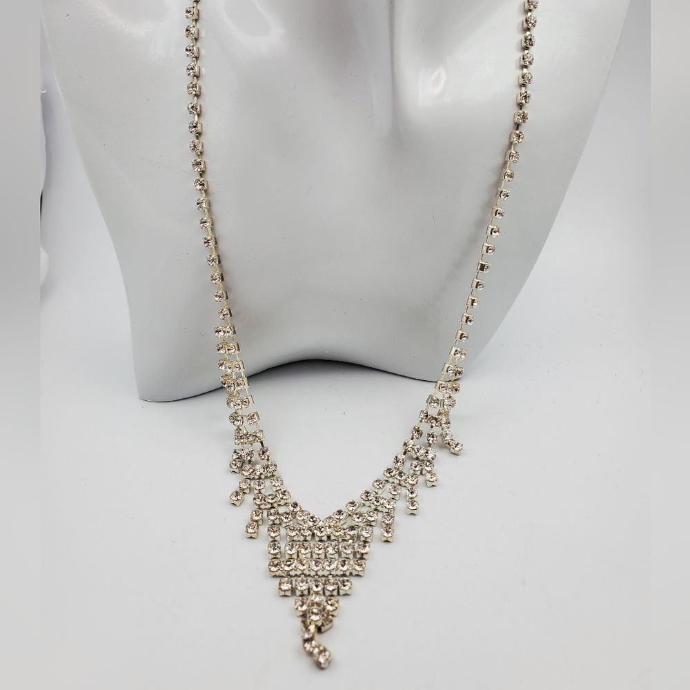 Princess drop royal crystal necklace N1635‎